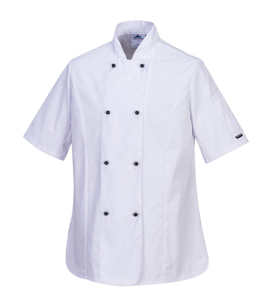 Portwest Kokskleding Chef-koks/voedingsindustrie Koksjas C737 Rachel Dames  K/M wit(WH)