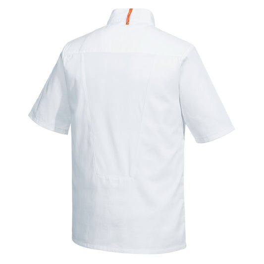Portwest Kokskleding Voedingsmiddelen industrie Jack C739 chef's MeshAir Pro korte mouw wit(WH)