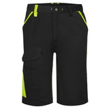 Portwest WX1 Korte Broek CD114 tweekleurig katoen zwart-geel(KY)