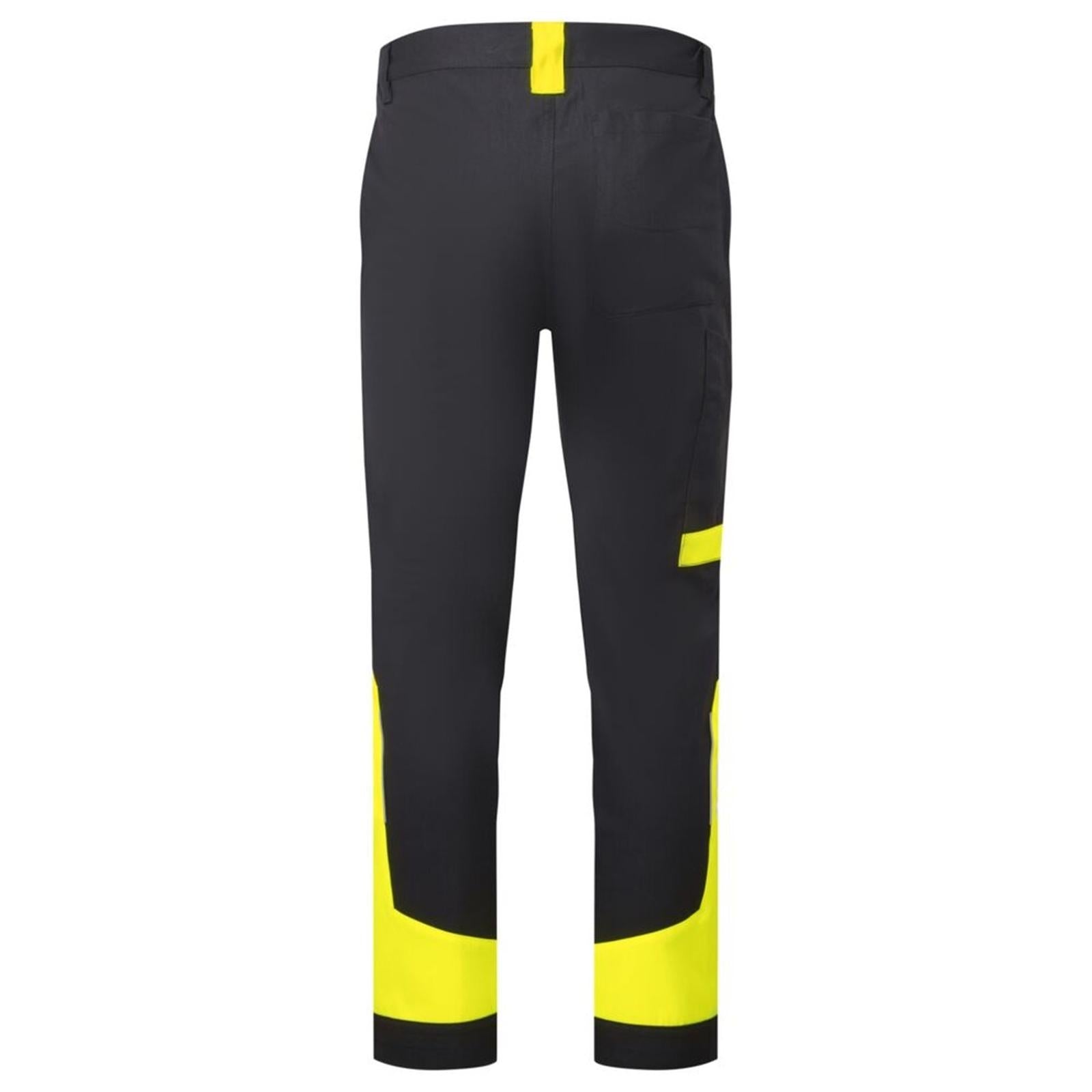 Portwest WX1 Werkbroek CD131 lichtgewicht katoen zwart-geel(KY)