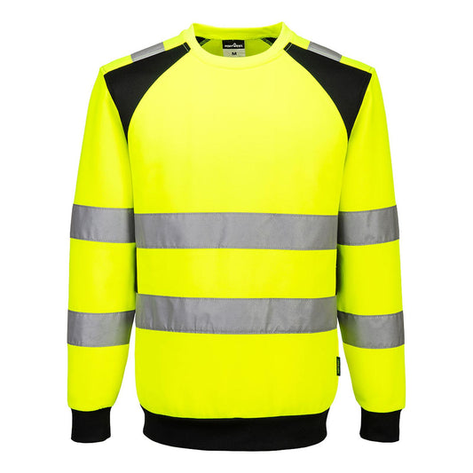 Portwest WX2 Hoge zichtbaarheid Sweatshirt CD805 Eco Hi-Vis geel-zwart(YB)