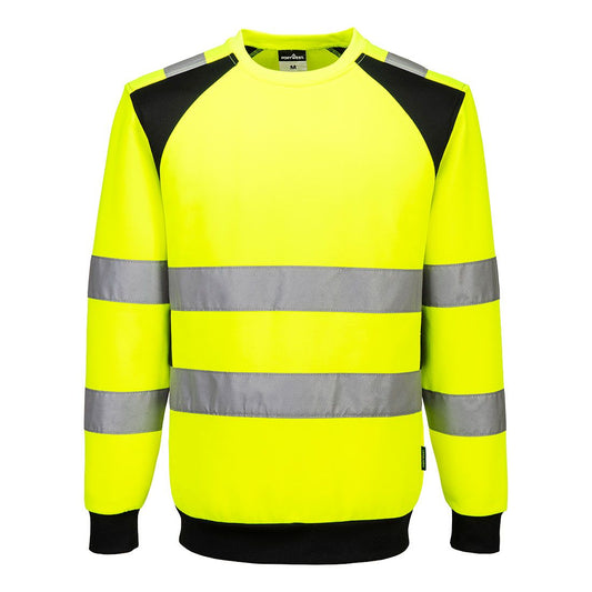 Portwest WX2 Hoge zichtbaarheid Sweatshirt CD805 Eco Hi-Vis geel-zwart(YB)