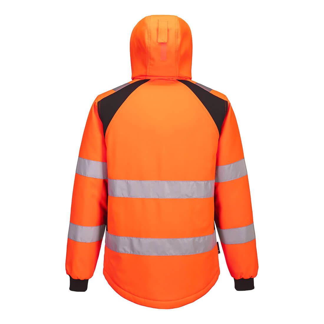 Portwest WX2 Hoge zichtbaarheid Jas CD809 Hi-Vis gevoerd softshell 2 (L) oranje-zwart(OB)