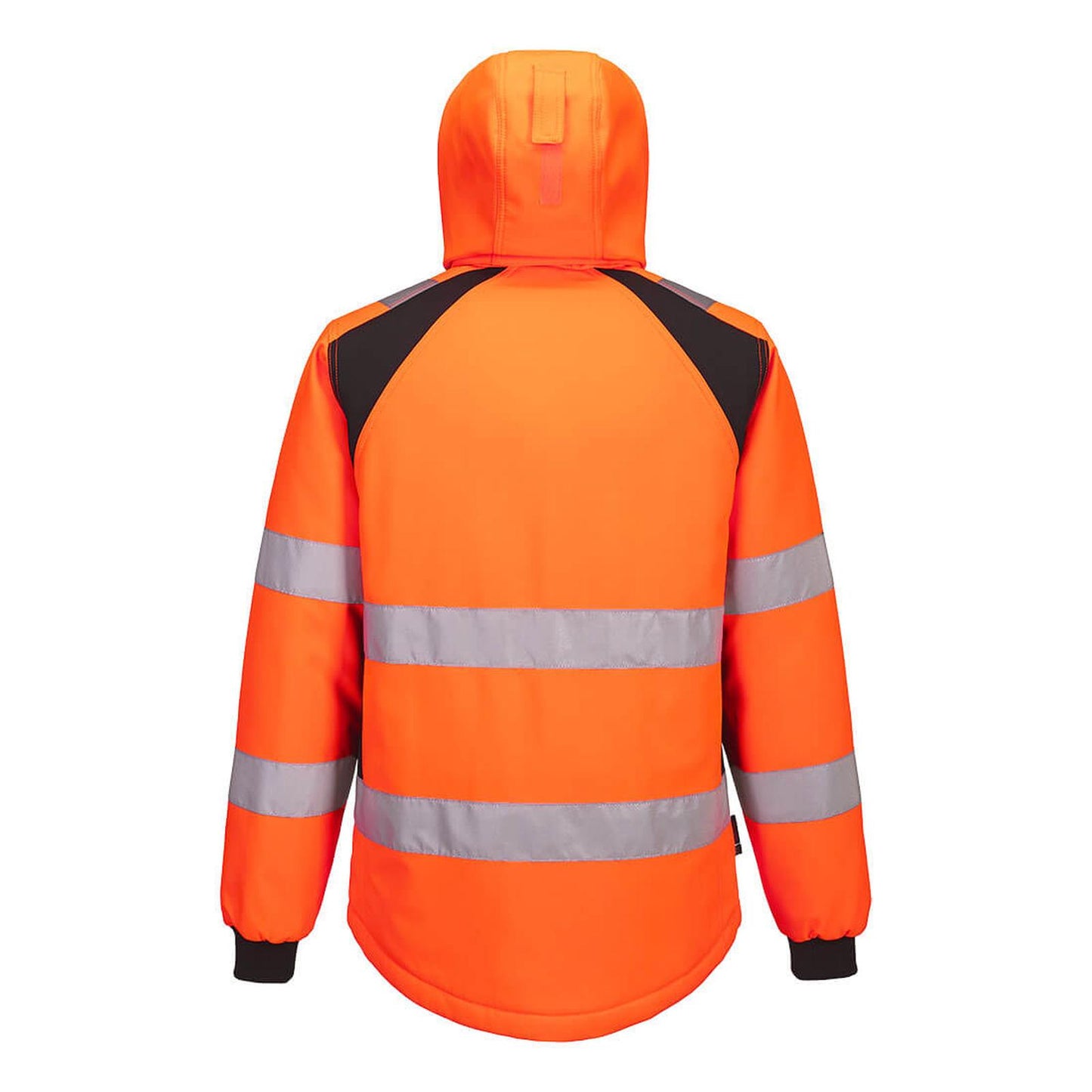 Portwest WX2 Hoge zichtbaarheid Jas CD809 Hi-Vis gevoerd softshell 2 (L) oranje-zwart(OB)