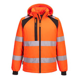Portwest WX2 Hoge zichtbaarheid Jas CD809 Hi-Vis gevoerd softshell 2 (L) oranje-zwart(OB)