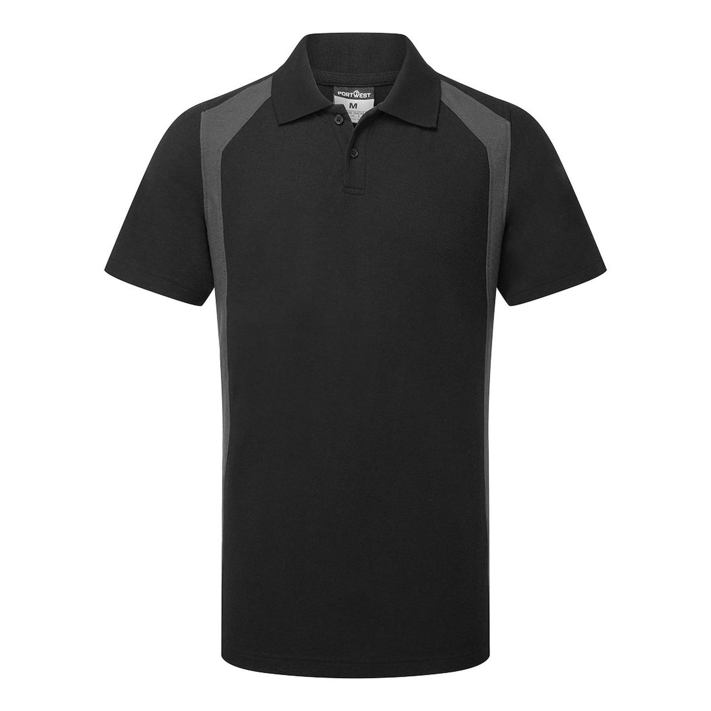 Portwest WX2 Werkkleding Poloshirt CD812 korte mouw zwart-grijs(BY)