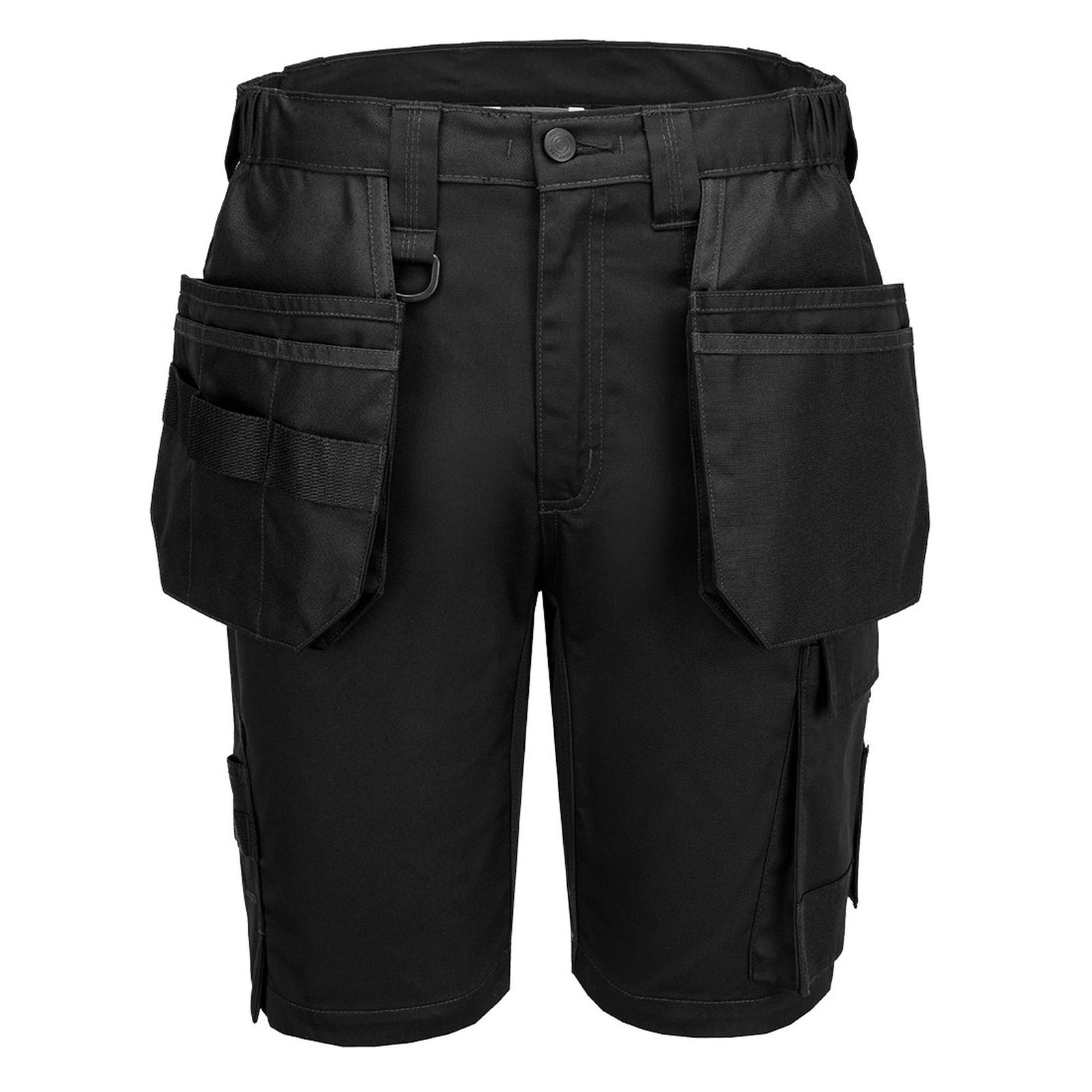 Portwest WX2 Eco Werkkleding Korte Broek CD842 holsterzakken zwart(BK)