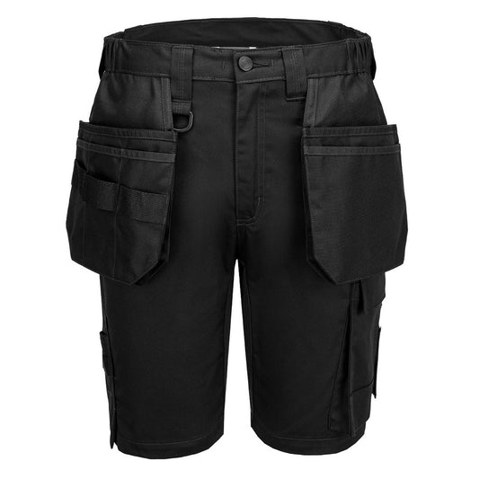 Portwest WX2 Eco Werkkleding Korte Broek CD842 holsterzakken zwart(BK)