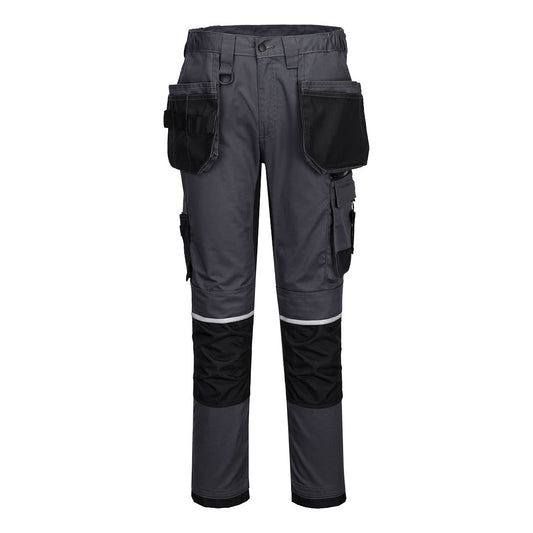 Portwest WX2 Werkkleding Broek CD845 Eco Stretch holsterzakken metaalgrijs(MG)