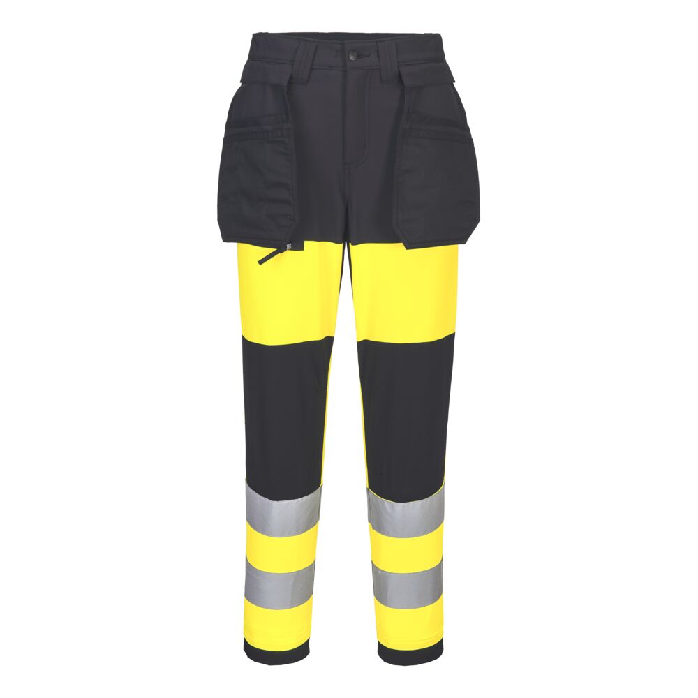 Portwest WX2 Broek CD847 Eco Hi-Vis klasse 1 dames stretch geel-zwart(YB)