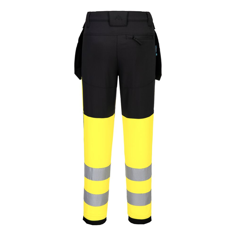 Portwest WX2 Broek CD847 Eco Hi-Vis klasse 1 dames stretch geel-zwart(YB)