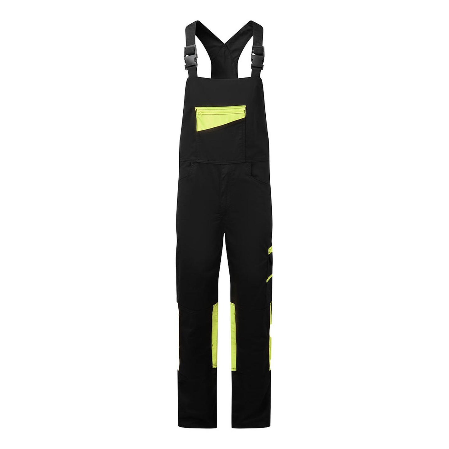 Portwest WX2 Bescherming Tegen Alle Weersomstandigheden Amerikaanse Overall CD850 Eco stretch bib & brace zwart-geel(KY)
