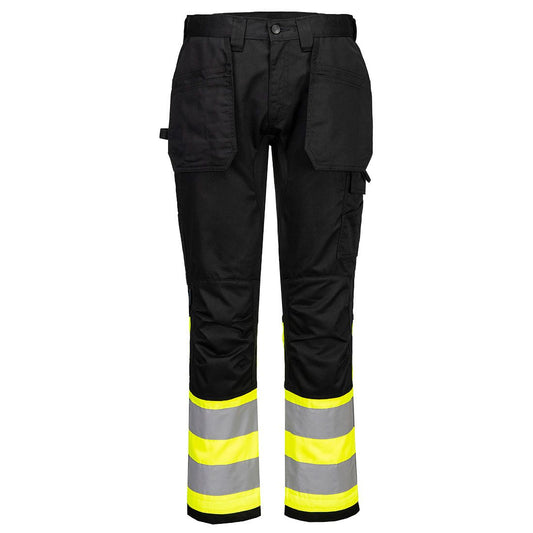 Portwest WX2 Holsterbroek CD858 Eco Hi-Vis klasse 1 geel-zwart(YB)