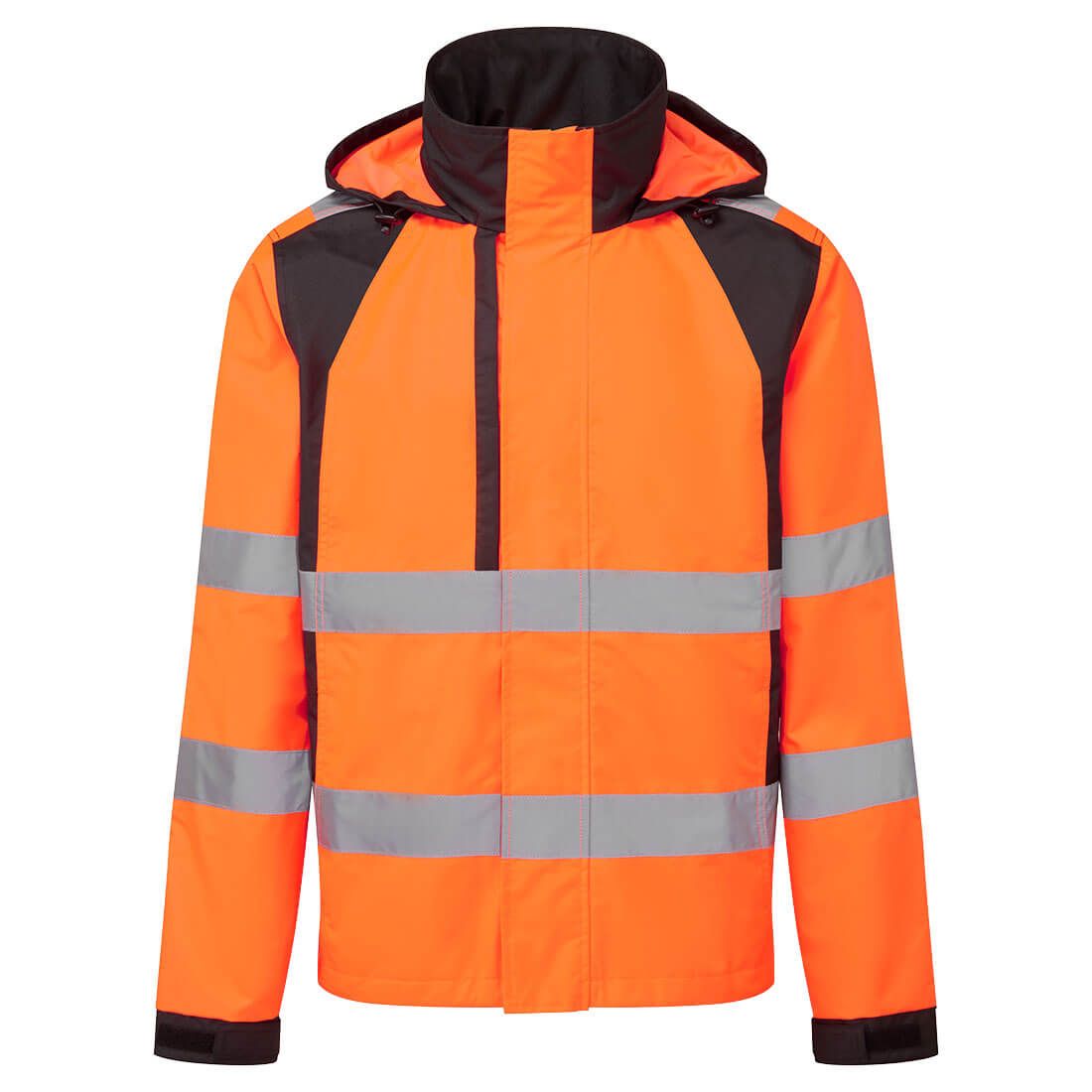 Portwest WX2 Eco Hi-Vis Regenjack CD860 HiVis waterafstotend oranje-zwart(OB)