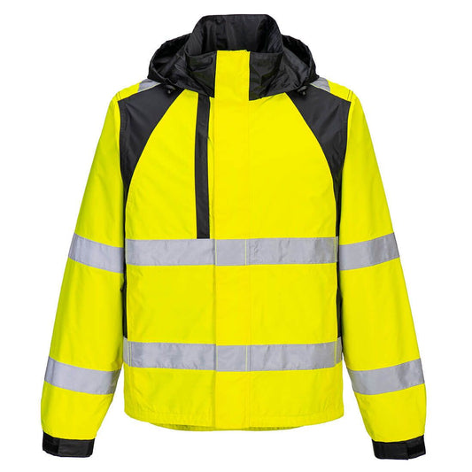Portwest WX2 Eco Hi-Vis Regenjack CD860 HiVis waterafstotend geel-zwart(YB)