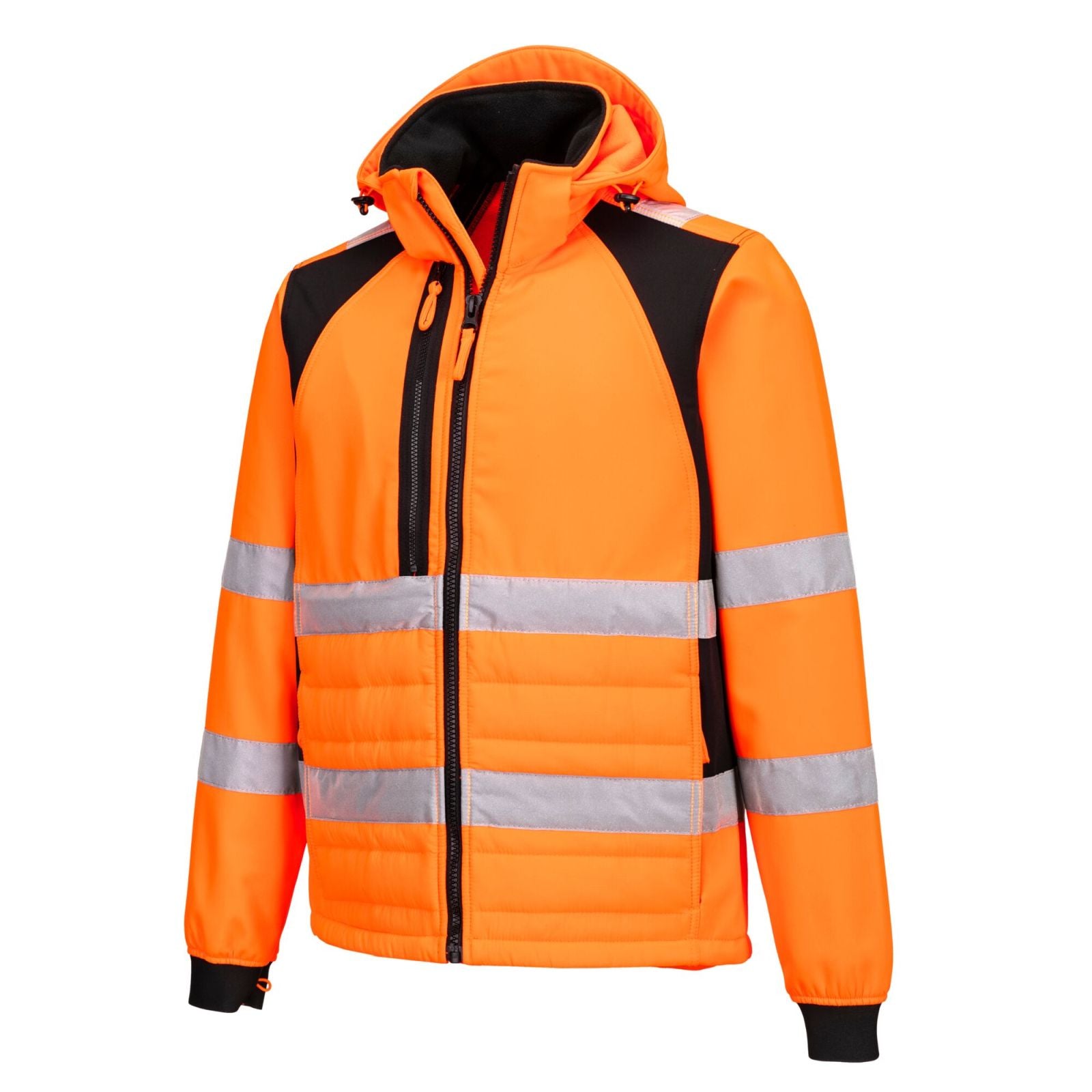 Portwest WX2 Hoge zichtbaarheid Hybride Jack CD863 Eco Hi-Vis oranje-zwart(OB)