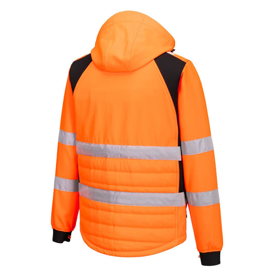 Portwest WX2 Hoge zichtbaarheid Hybride Jack CD863 Eco Hi-Vis oranje-zwart(OB)