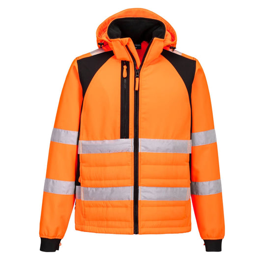 Portwest WX2 Hoge zichtbaarheid Hybride Jack CD863 Eco Hi-Vis oranje-zwart(OB)