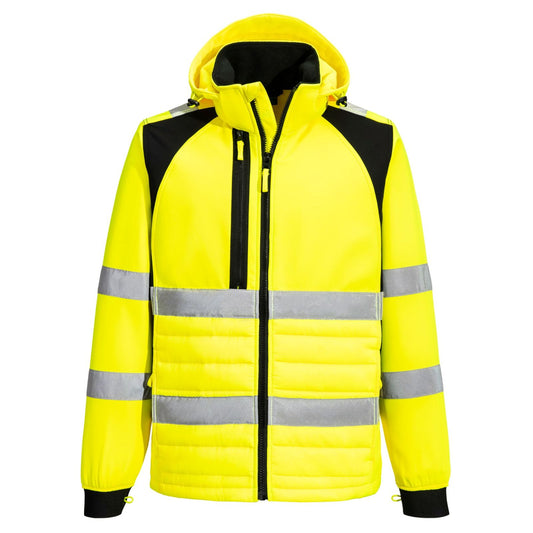 Portwest WX2 Hoge zichtbaarheid Hybride Jack CD863 Eco Hi-Vis geel-zwart(YB)