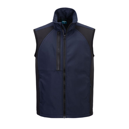 Portwest WX2 Eco Bodywarmer CD876 Softshell Gilet (2L) stetch waterbestendig donker marineblauw(NV)