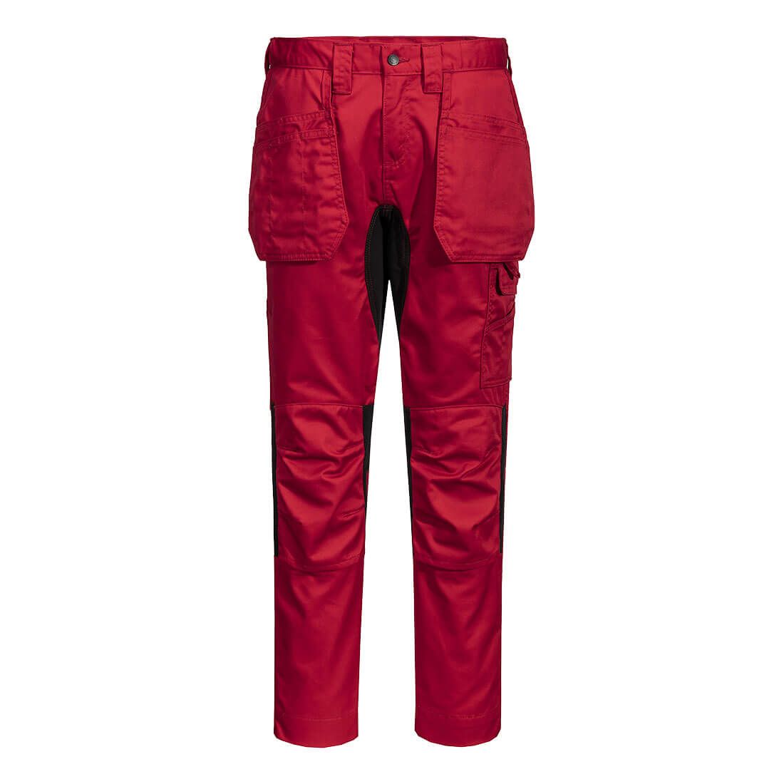 Portwest WX2 Eco broeken CD883 stretch holsterzakken diep rood(DR)