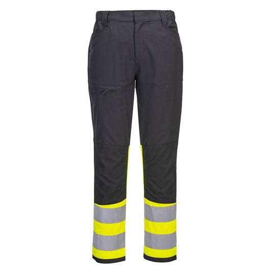 Portwest WX2 Eco Hi-Vis Broek CD888 Service HiVis Klasse 1 stretch geel-zwart(YB)