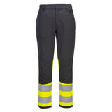 Portwest WX2 Eco Hi-Vis Broek CD888 Service HiVis Klasse 1 stretch geel-zwart(YB)