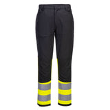 Portwest WX2 Eco Hi-Vis Broek CD888 Service HiVis Klasse 1 stretch geel-zwart(YB)