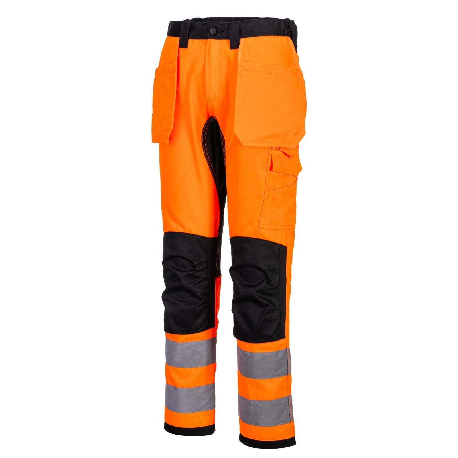 Portwest WX2 Eco Hi-Vis WX2 Eco Hi-Vis broek met Holsterzakken CD889 HiVis holsterzakken stretch oranje-zwart(OB)