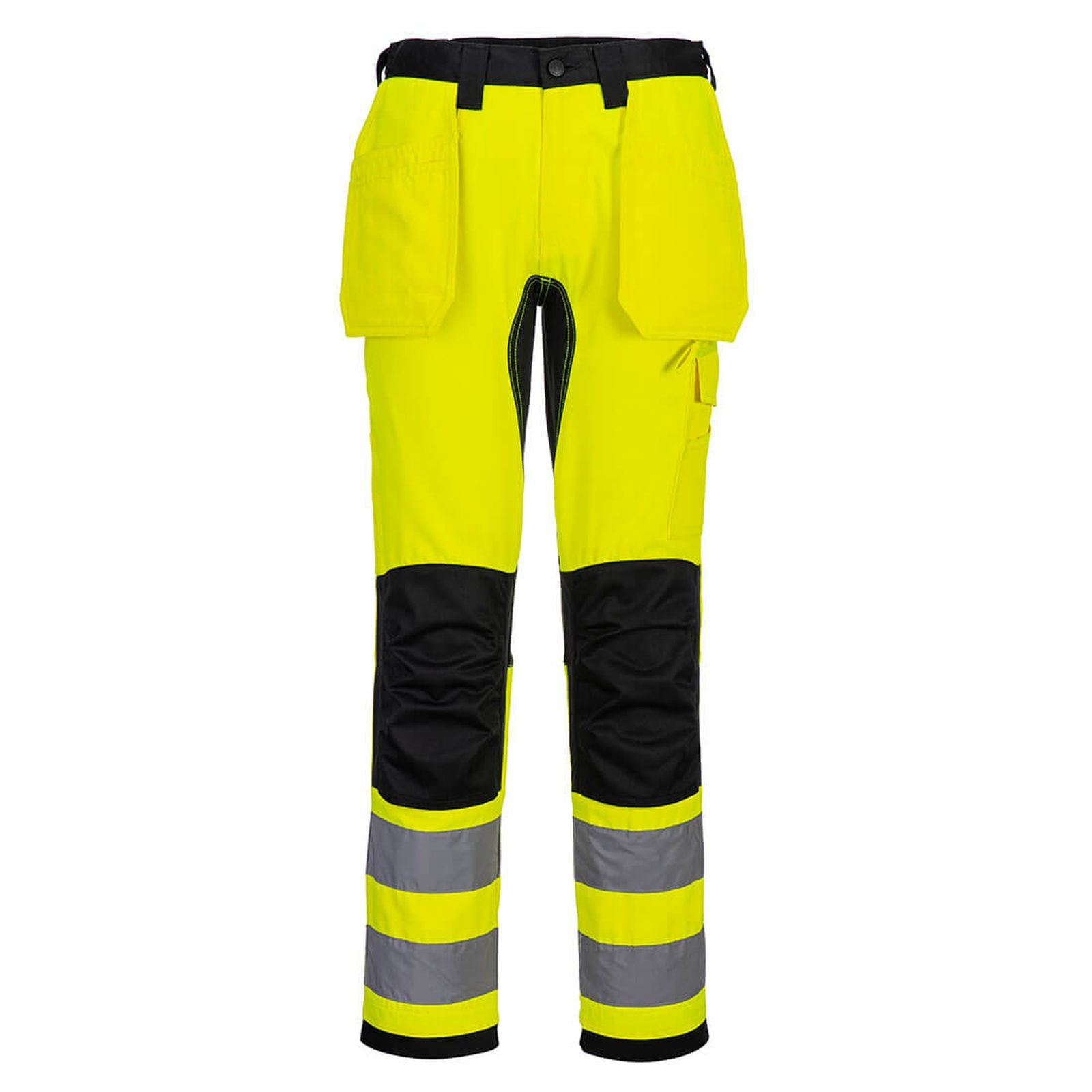 Portwest WX2 Eco Hi-Vis WX2 Eco Hi-Vis broek met Holsterzakken CD889 HiVis holsterzakken stretch geel-zwart(YB)