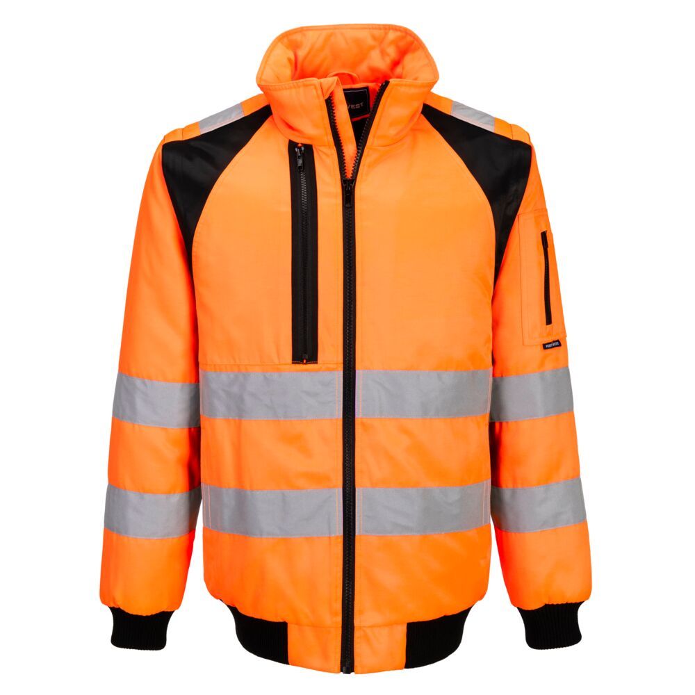 Portwest WX2 Hoge zichtbaarheid Pilotjack CD898 Eco Hi-Vis 2-in-1 oranje-zwart(OB)