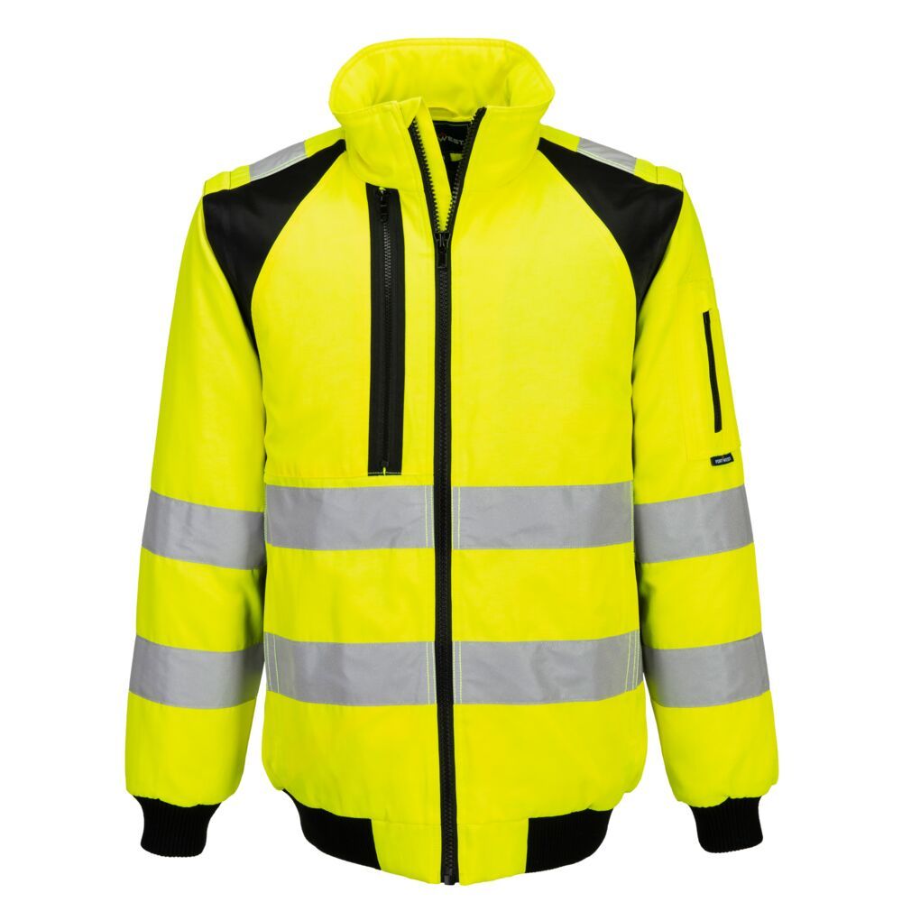 Portwest WX2 Hoge zichtbaarheid Pilotjack CD898 Eco Hi-Vis 2-in-1 geel-zwart(YB)