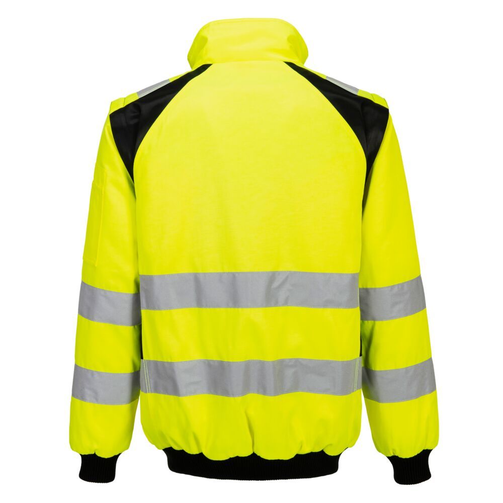 Portwest WX2 Hoge zichtbaarheid Pilotjack CD898 Eco Hi-Vis 2-in-1 geel-zwart(YB)
