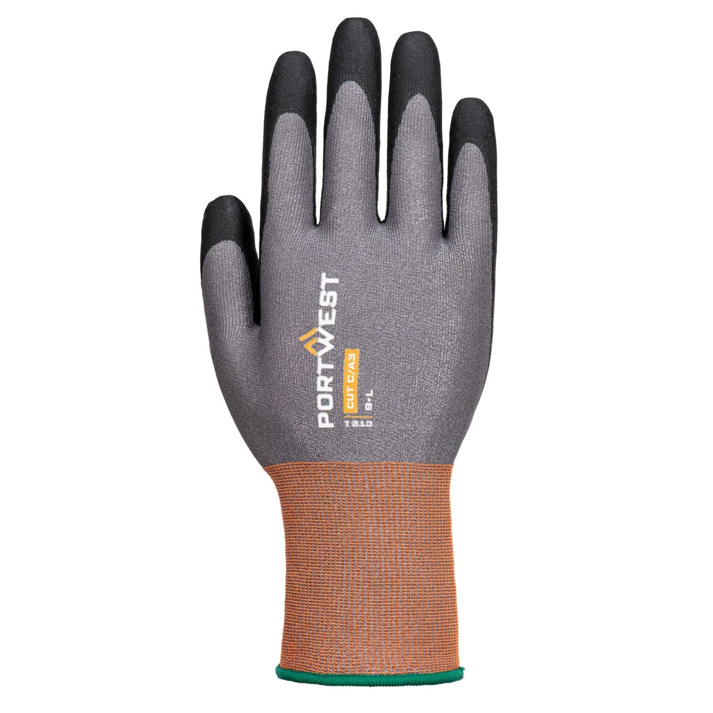 Portwest CT Handschoenen CT21 C 21 Nitril grijs-zwart(G8)