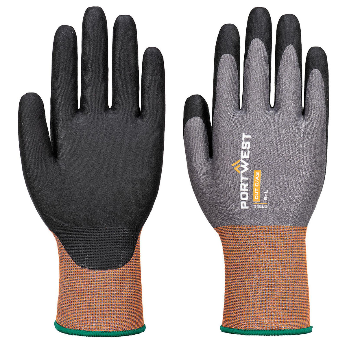 Portwest CT Handschoenen CT21 C 21 Nitril grijs-zwart(G8)