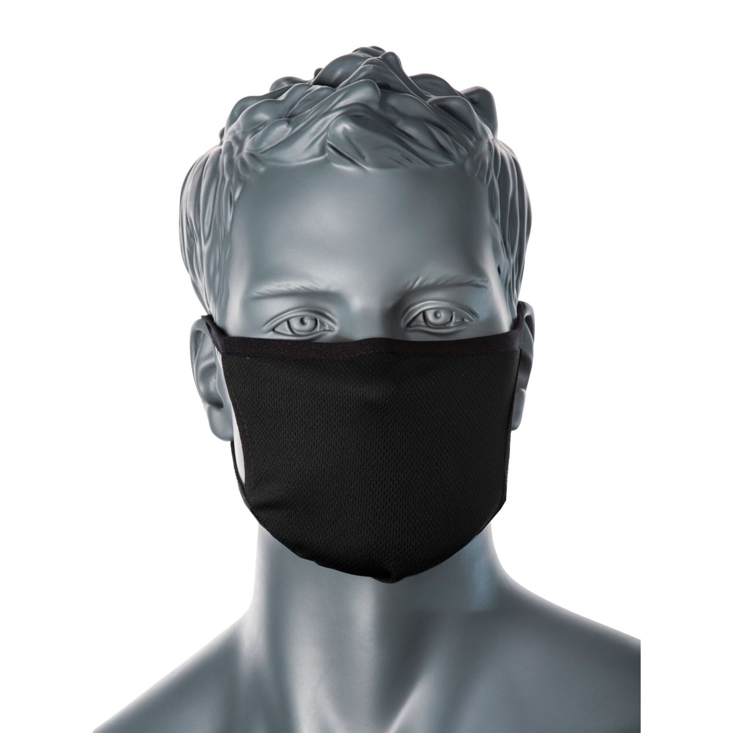 Portwest 3-Laags Anti Microbieel Stoffen Gezichtsmasker (pak 25 stuks) CV33 zwart(BK)