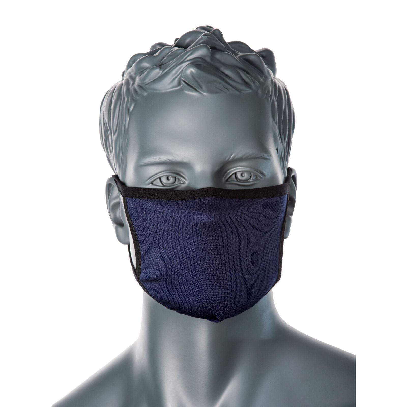 Portwest 3-Laags Anti Microbieel Stoffen Gezichtsmasker (pak 25 stuks) CV33 marineblauw(NA)