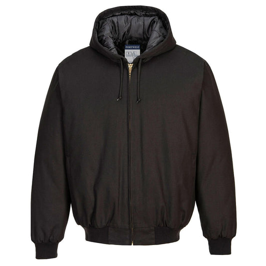 Portwest Algemene Werkkleding Werkkleding Jack DC801 capuchon eendeveren gevoerd zwart(BK)