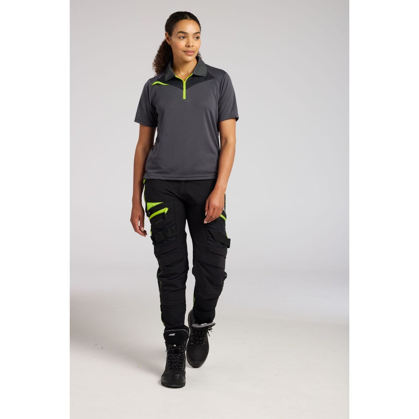 Portwest Poloshirt DX409 dames metaalgrijs(MG)