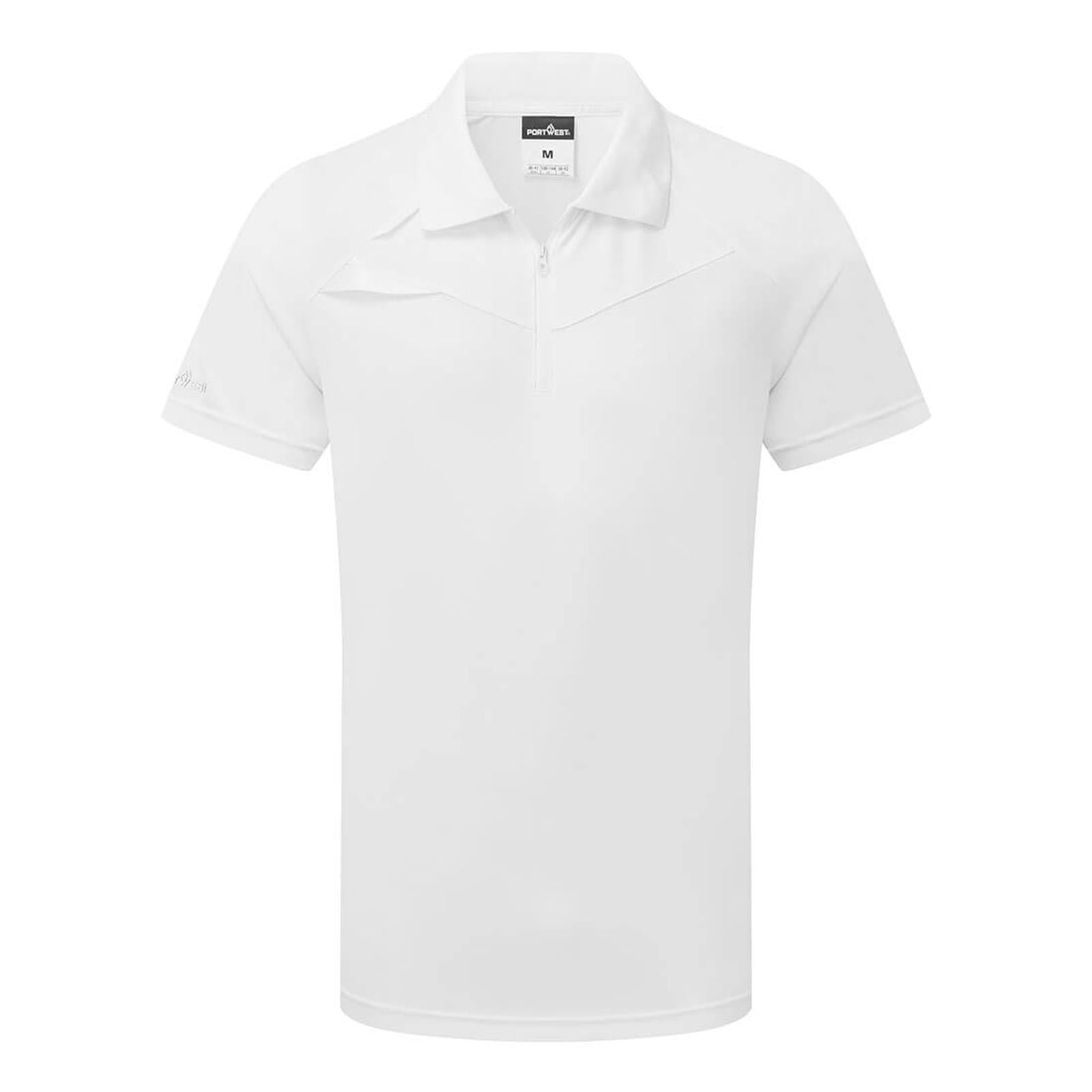 Portwest DX4 Corporate Casuals Poloshirt DX410 PW2 Hi Vis K/M volledig wit(AW)