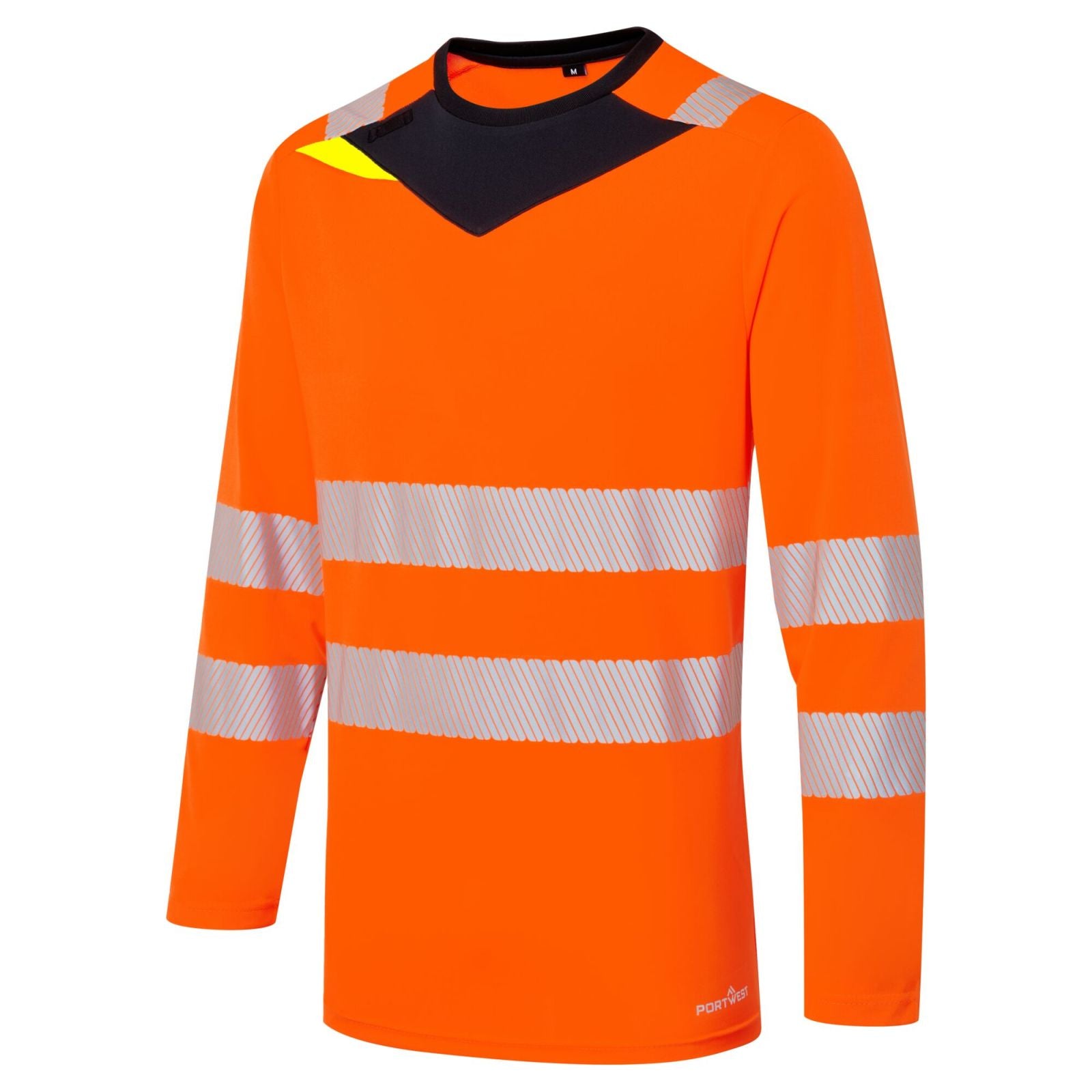 Portwest DX4 Hi-Vis T-shirt DX416  L/M slim fit longsleeve Hivistex Pro oranje-zwart(OB)