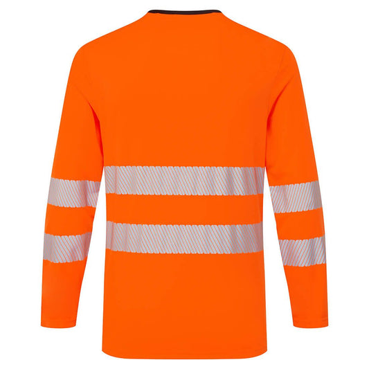 Portwest DX4 Hi-Vis T-shirt DX416  L/M slim fit longsleeve Hivistex Pro oranje-zwart(OB)