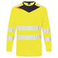 Portwest DX4 Hi-Vis T-shirt DX416  L/M slim fit longsleeve Hivistex Pro geel-zwart(YB)