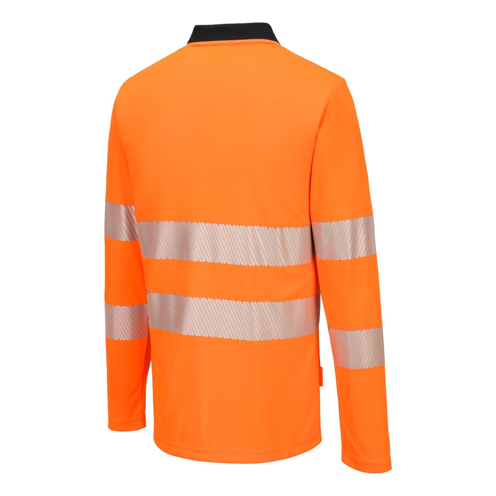 Portwest DX4 Hoge zichtbaarheid Polo DX419 Hi-Vis lange mouw rits oranje-zwart(OB)