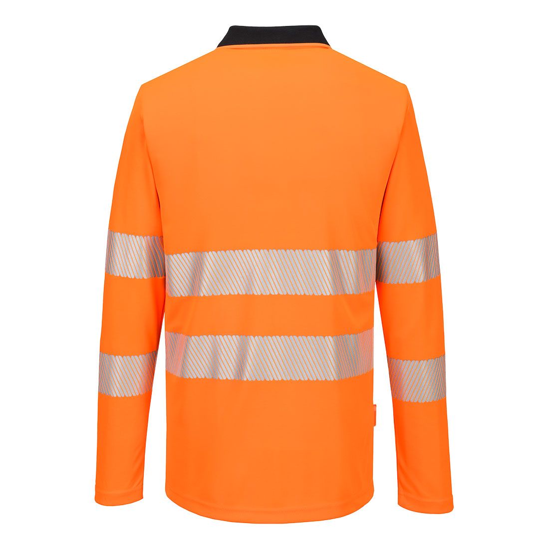 Portwest DX4 Hoge zichtbaarheid Polo DX419 Hi-Vis lange mouw rits oranje-zwart(OB)