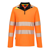 Portwest DX4 Hoge zichtbaarheid Polo DX419 Hi-Vis lange mouw rits oranje-zwart(OB)
