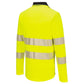 Portwest DX4 Hoge zichtbaarheid Polo DX419 Hi-Vis lange mouw rits geel-zwart(YB)