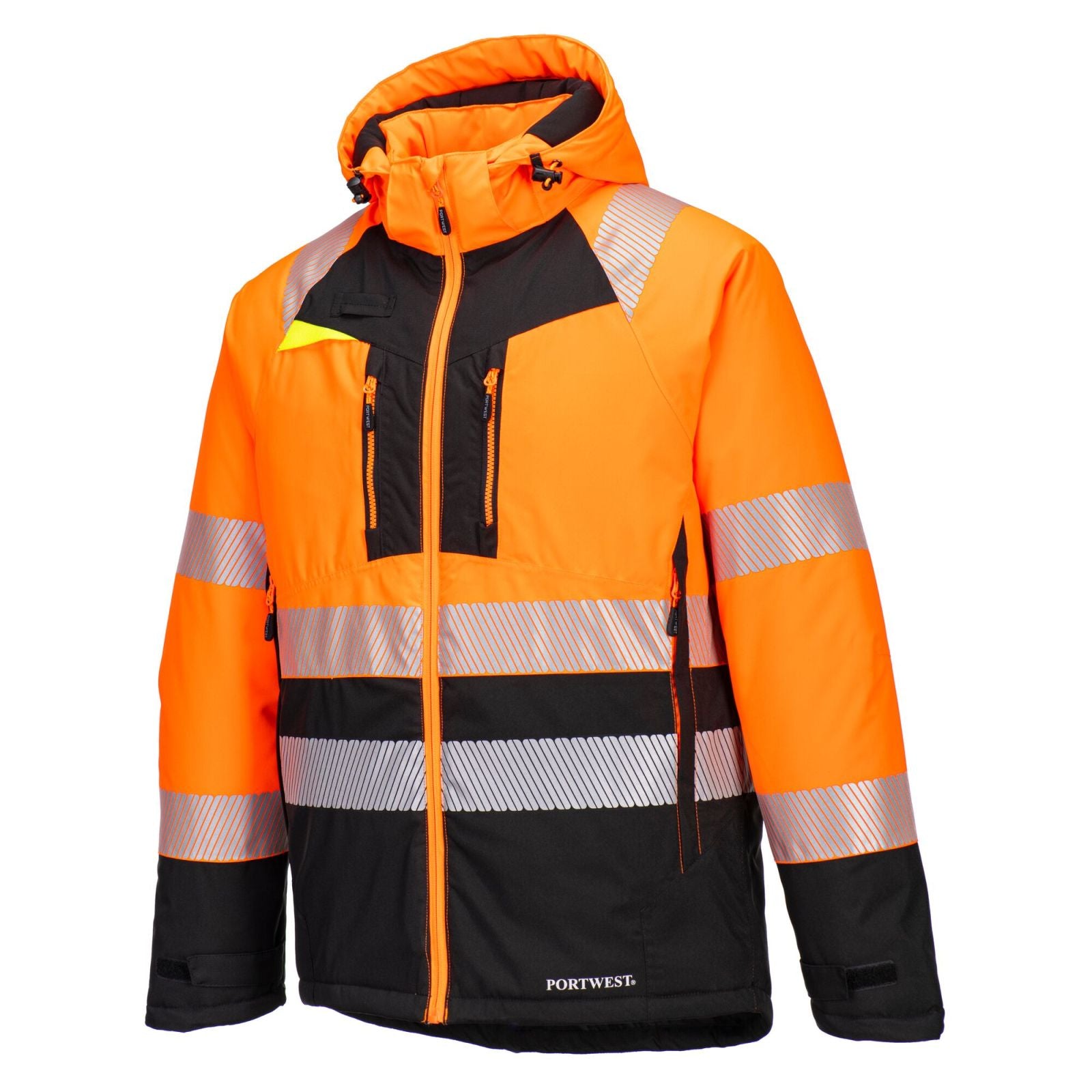 Portwest DX4 Hi-Vis Winterjack DX430 HiVis  Klasse 2 waterdicht stretch oranje-zwart(OB)