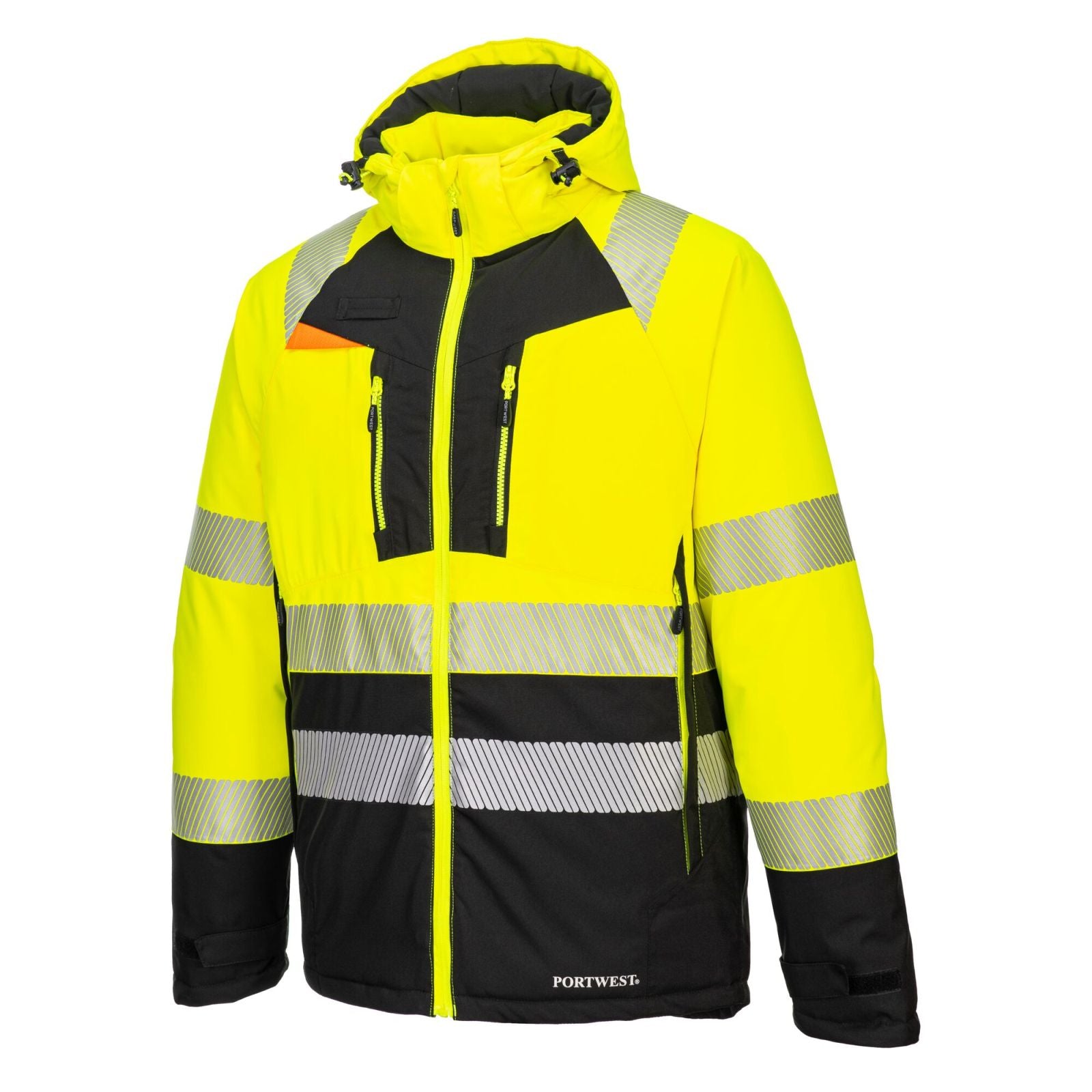 Portwest DX4 Hi-Vis Winterjack DX430 HiVis  Klasse 2 waterdicht stretch geel-zwart(YB)