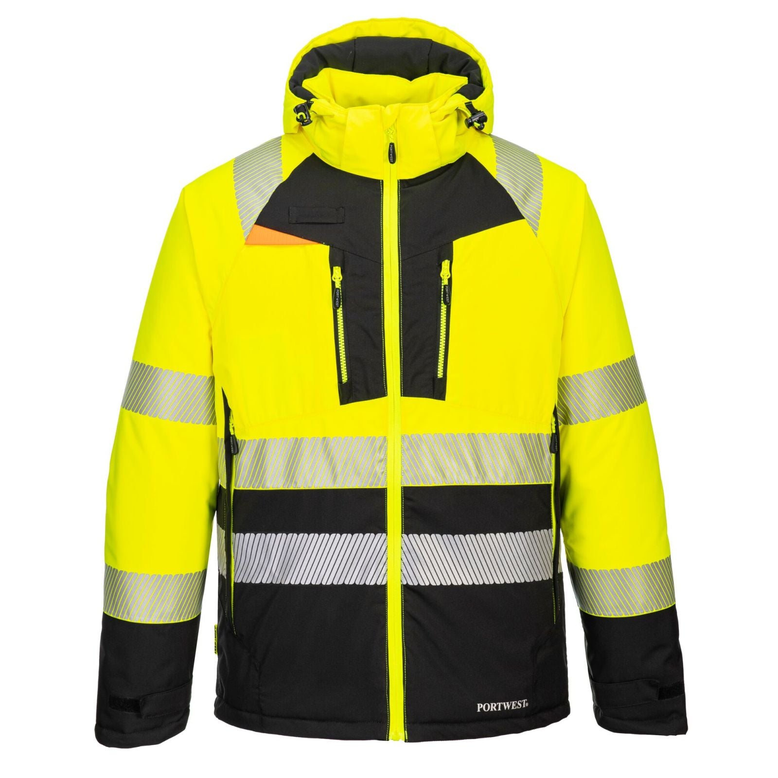 Portwest DX4 Hi-Vis Winterjack DX430 HiVis  Klasse 2 waterdicht stretch geel-zwart(YB)